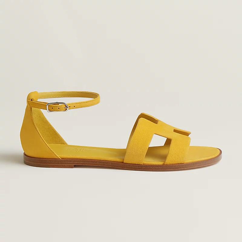 Giày Hermes Santorini Sandal Nữ Vàng